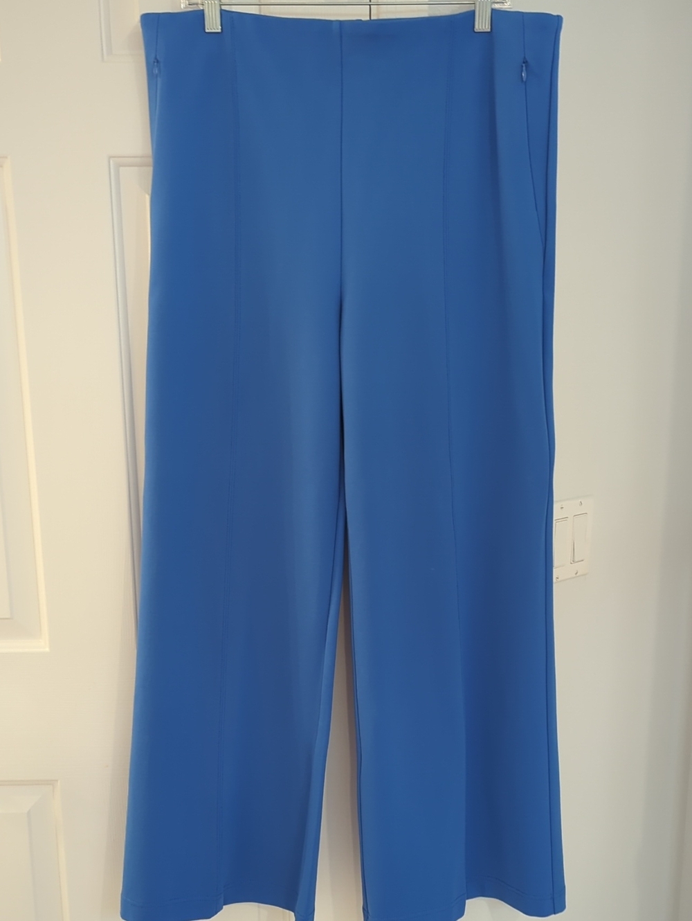 LOFT Wide-Leg High-Rise Pants in Cobalt Blue